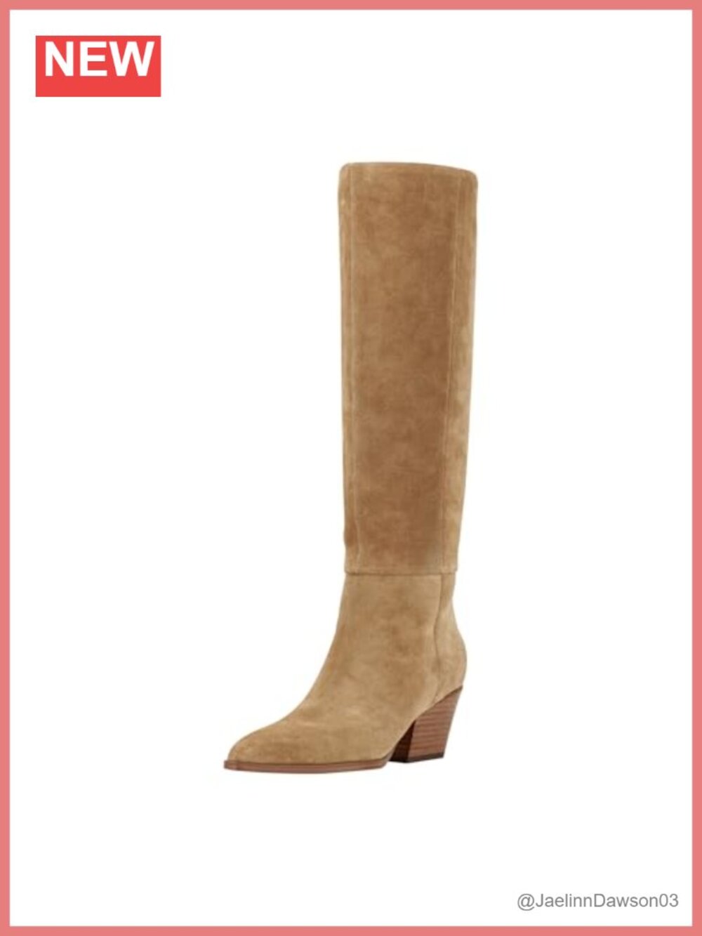 Women's Knee High Suede Snip Toe Block Heel Pull On Boots